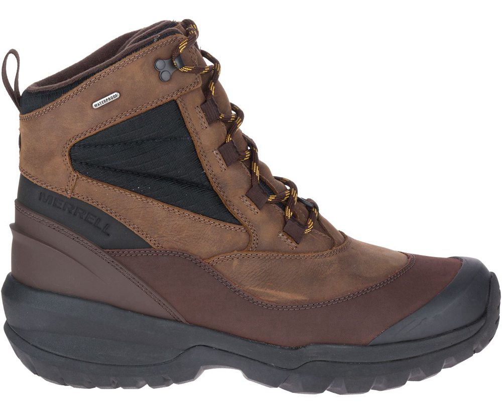 Botas Homem - Merrell Thermo Slush Mid Waterproof - Marrom - WNF758396